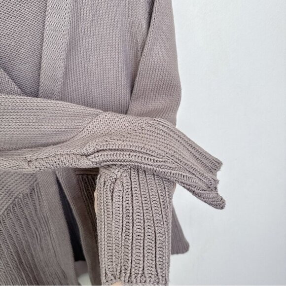 Pure Handknit Womens M/L Tan Cotton Chunky Knit Cardigan - Picture 10 of 15